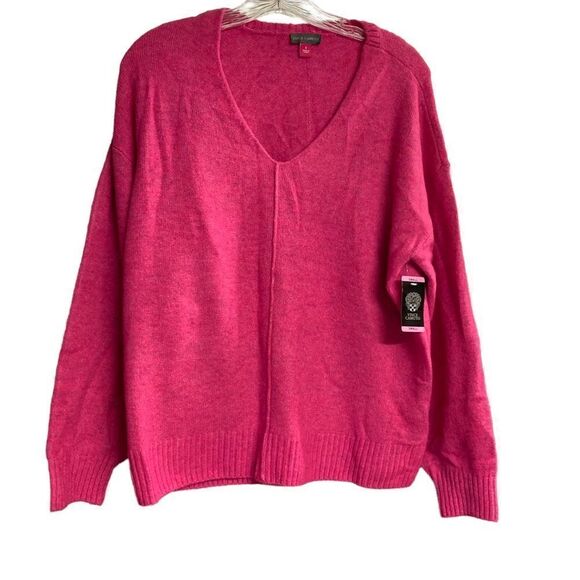 VINCE CAMUTO Women’s Pink Sweater V-Neck New Without Tags Size Small - Picture 1 of 11